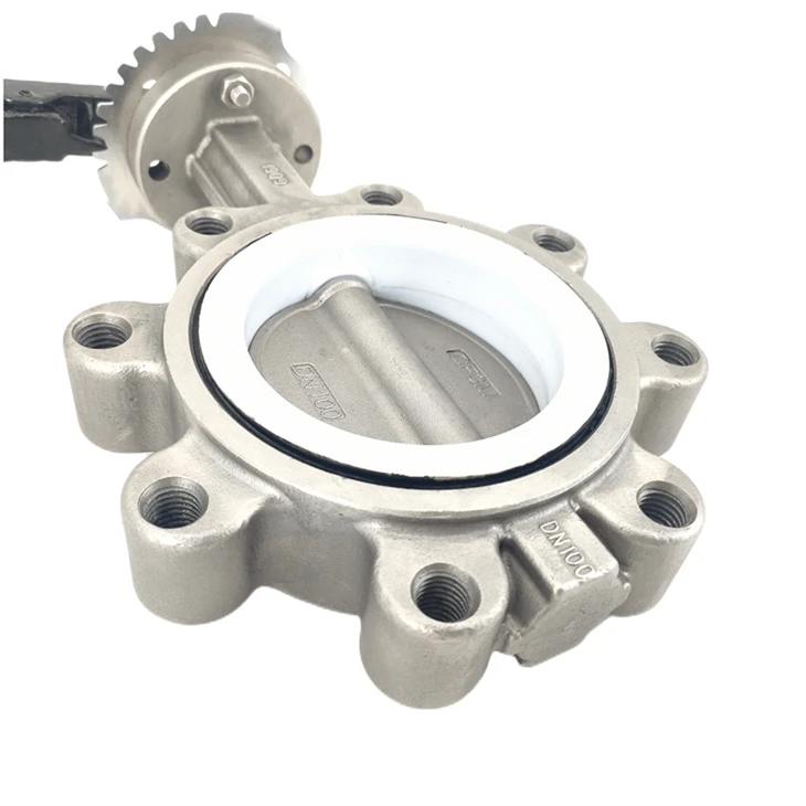 316L Handle Lug Type PTFE Butterfly Valve