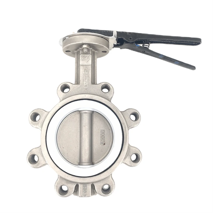 316L Handfang Lug Type Ptfe Butterfly Valve