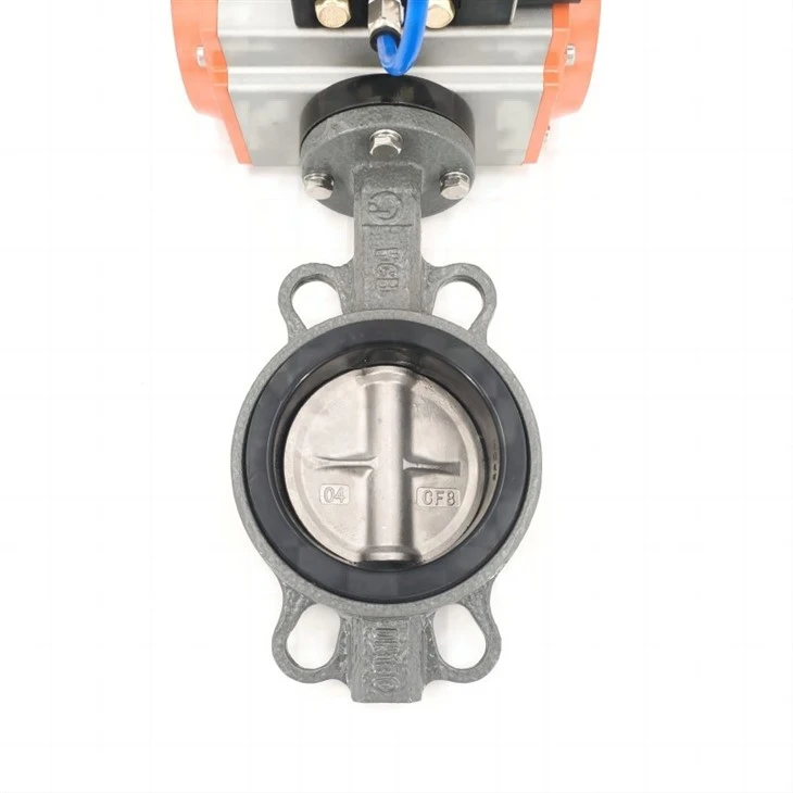 Pneumatic Wafer Type Cast Steel Butterfly Valve