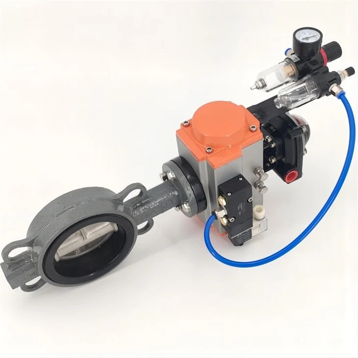 Pneumatic Wafer Type Cast Steel Butterfly Valve