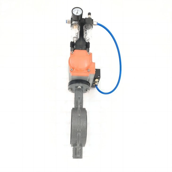 Pneumatic Wafer Type Cast Steel Butterfly Valve