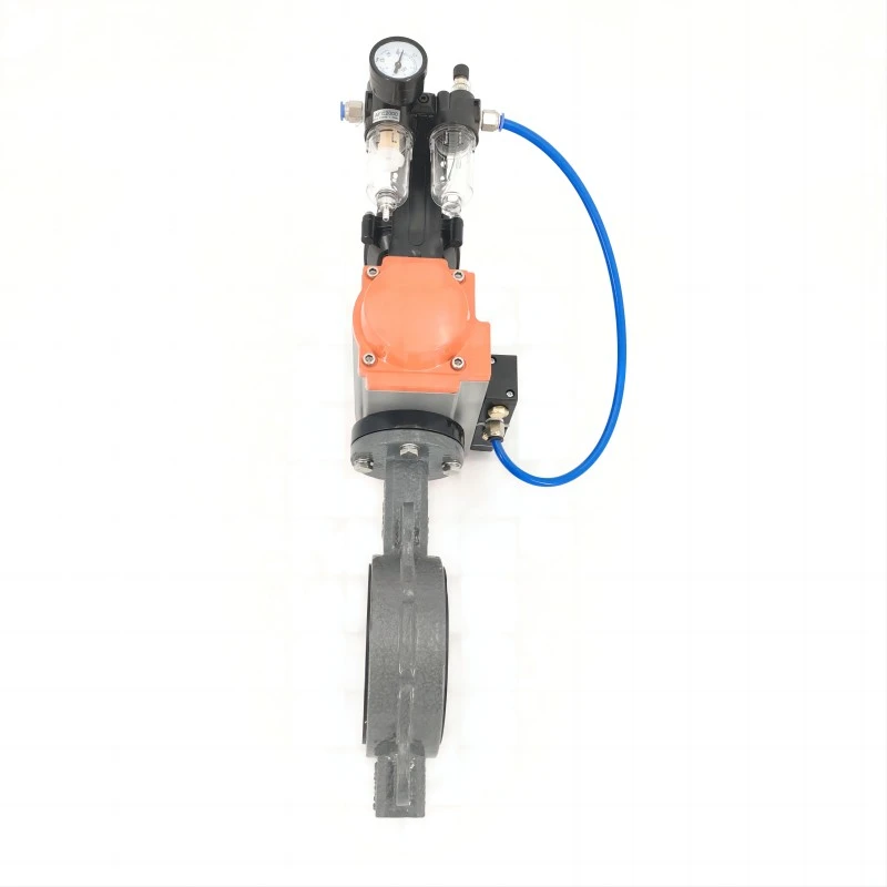 Pneumatic wafer type cast steel butterfly valve show