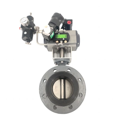 Pneumatic steypt stálflans fiðrildaventill